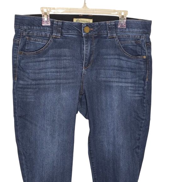 Democracy AB TECHNOLOGY Jeans Women SZ 14W Black Stretch Comfort Waistband - Picture 2 of 6